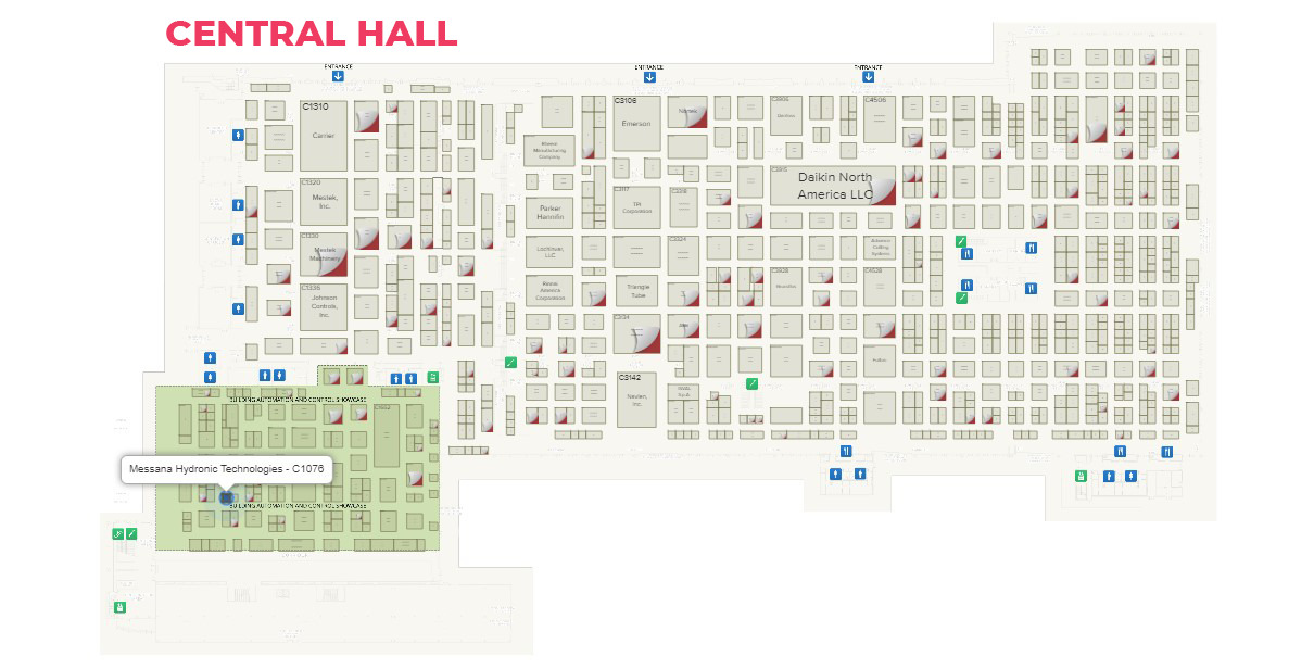 2022 AHR central hall layout.