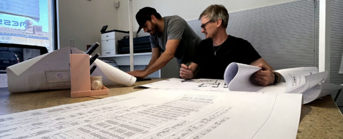 Our co-founder, Francesco Marchesi, and our senior engineer, Bryan Rossi, hard at work on panel, control, zoning, or mechanical layouts!