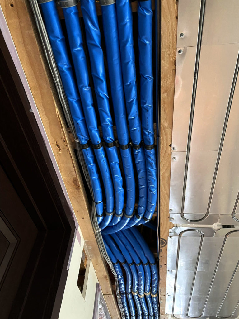 Messana Radiant Ceiling pre-insulated PEX piping.