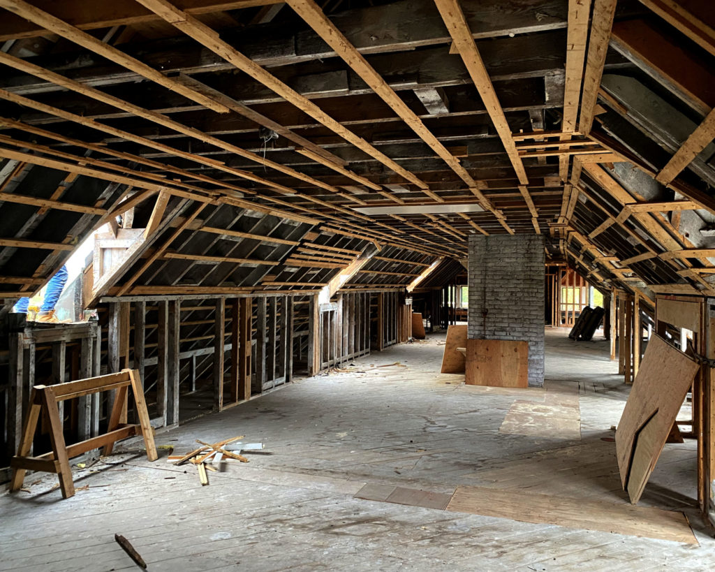 Interior of Rhode Island home renovation that we hope to install a Ray Magic® radiant ceiling in.
