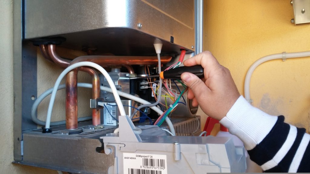 Water boiler repair photo.
