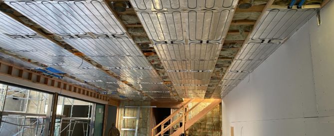 Ray Magic® NK radiant ceiling panels installed in Los Altos, California to provide heating and cooling.