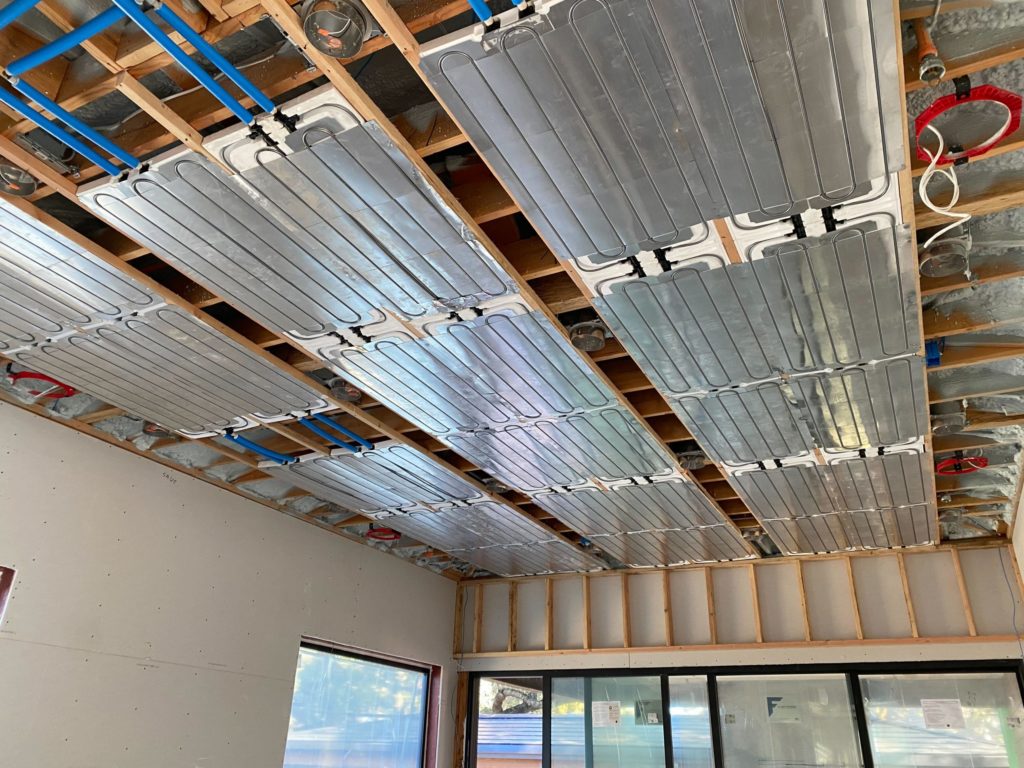 Ray Magic® radiant ceiling panels installed in a new construction in Los Altos, California to provide heating and cooling.