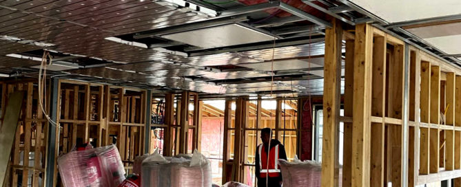 A radiant ceiling installation in New Zealand to provide radiant cooling and heating!