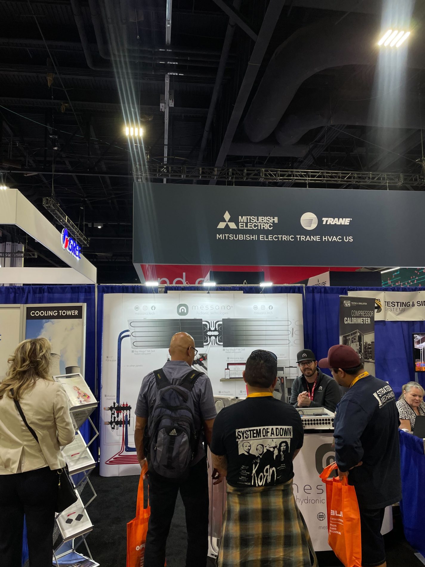 Our senior engineer, Bryan, telling AHR23 attendees about our system.
